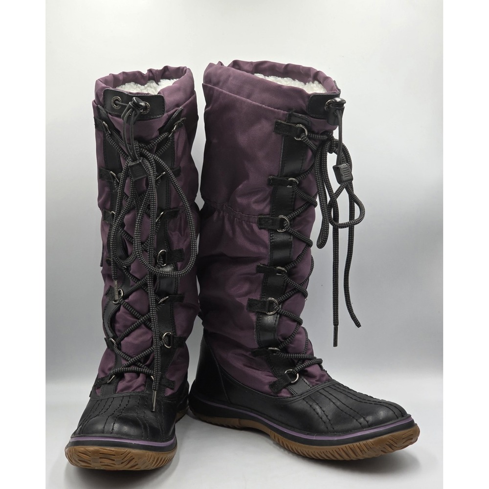 PAJAR Canada Grip Tall Snow Winter Boots Green Purple Womens Size 10 US 41 EU - Picture 8 of 11